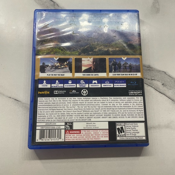 Tom Clancy's Ghost Recon:Wildlands (USED PS4) Still in perfect condition to play - Picture 3 of 5
